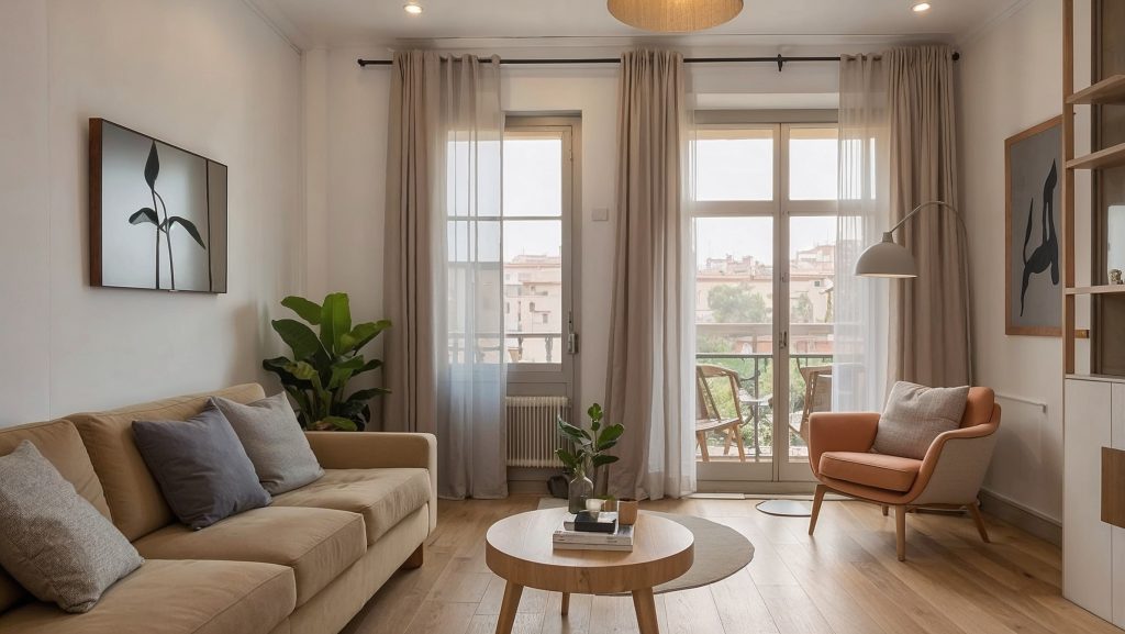 sala de estar, minimalista