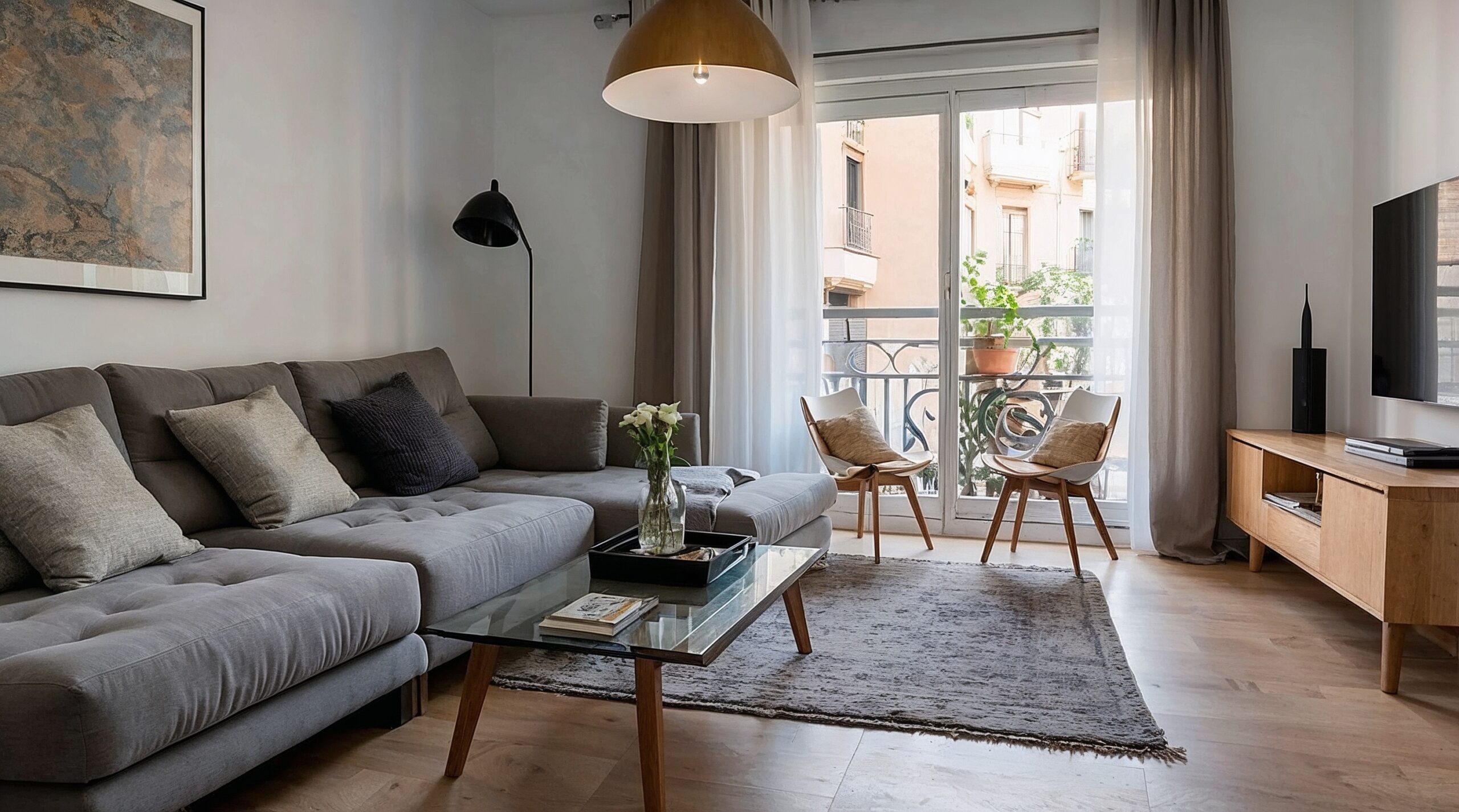 sala de estar, minimalista