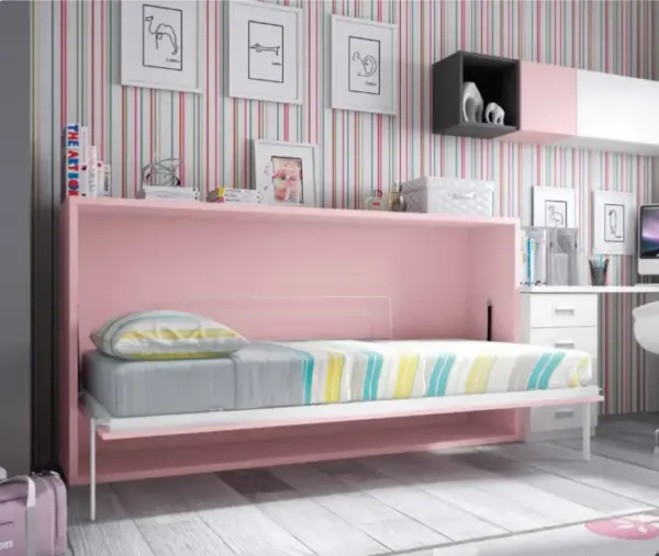 CAMA ABATIBLE HORIZONTAL FORMAS 90x190 - Imagen 2