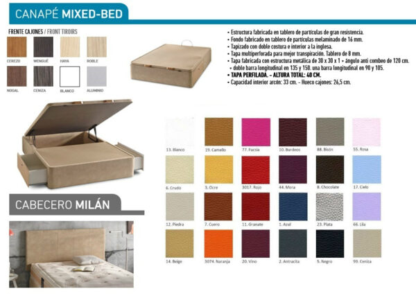 MIXED BED CANAPÉ, COLCHÓN y CABEZAL - Imagen 2