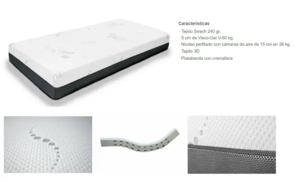 CANAPÉ ELÉCTRICO, COLCHÓN y CABEZAL - Imagen 3