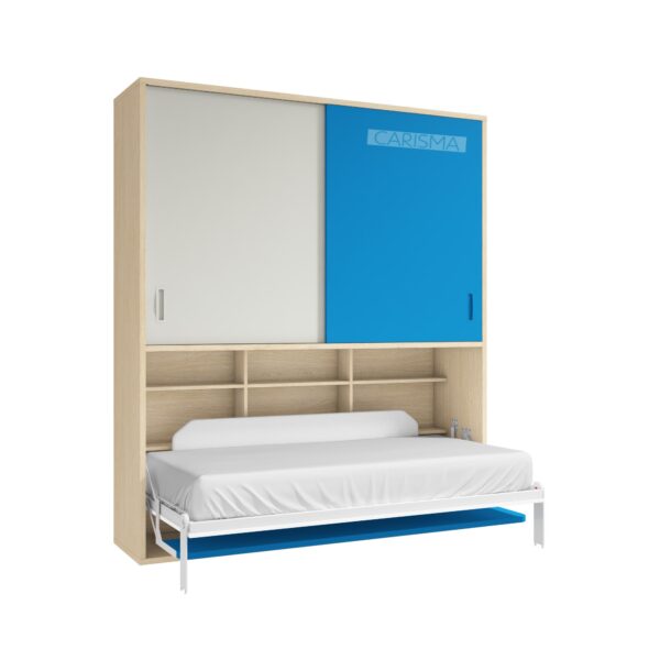CAMA ABATIBLE HORIZONTAL 90 CON 2 PUERTAS ALTAS DE CORREDERA AD37 - Imagen 6
