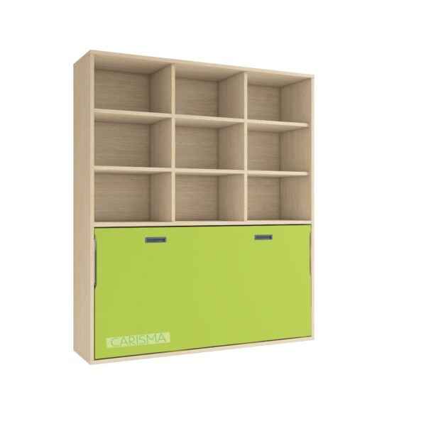 CAMA ABATIBLE HORIZONTAL CON ESTANTES AD45 - Imagen 3