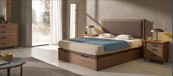 CANAPÉ DE MADERA  CON CAJONERA K2
