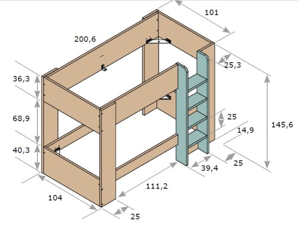 HABITACIÓN JUVENIL CON LITERA LÍDER 29 - Imagen 3