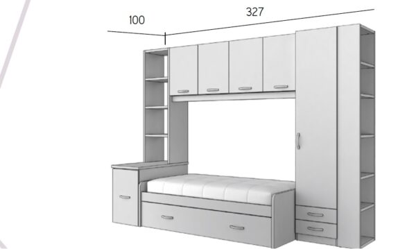 HABITACIÓN CON PUENTE JUVENIL LÍDER 120 - Imagen 4