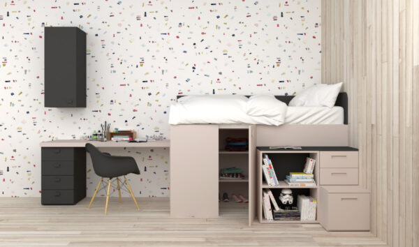 CAMA ELEVABLE VESTIDOR JUVENIL