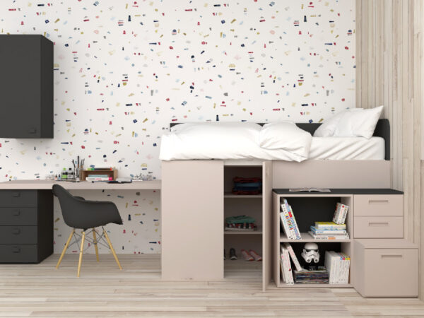 CAMA ELEVABLE VESTIDOR JUVENIL
