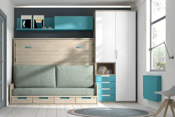 COMPOSICIÓN DE CAMA ABATIBLE CON SOFÁ FRM F603