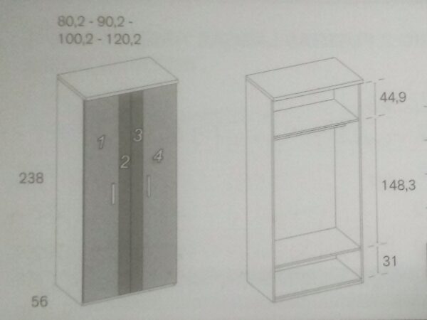 HABITACIÓN CAMA ABATIBLE RMB409 - Imagen 2