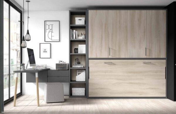 CAMA ABATIBLE HORIZONTAL CON ARMARIO MOOD COLOR 66