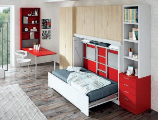 LITERA ABATIBLE HORIZONTAL 105/90 CON ARMARIOS LVMR PLUS 11 - Imagen 4
