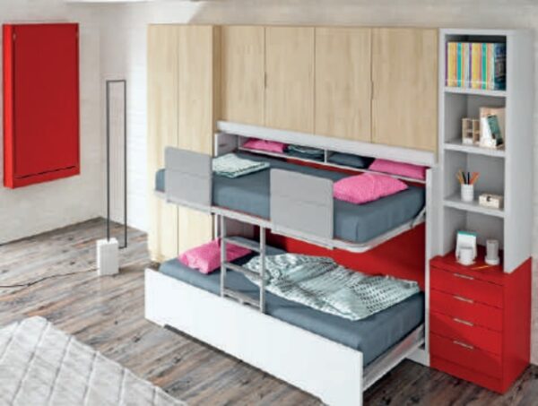 LITERA ABATIBLE HORIZONTAL 105/90 CON ARMARIOS LVMR PLUS 11 - Imagen 5