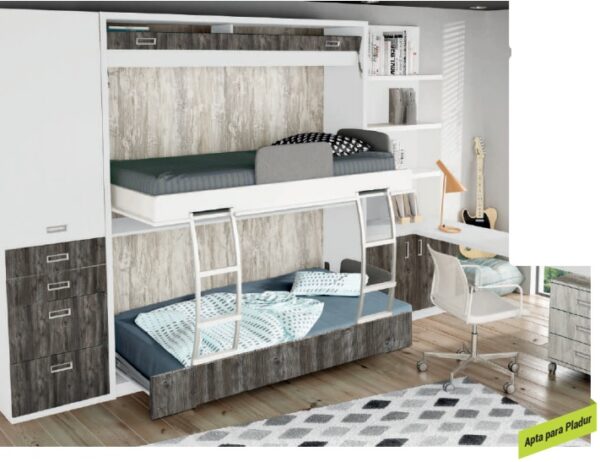 LITERA ABATIBLE HORIZONTAL G-LINE DE 90x190 LVMR PLUS 13