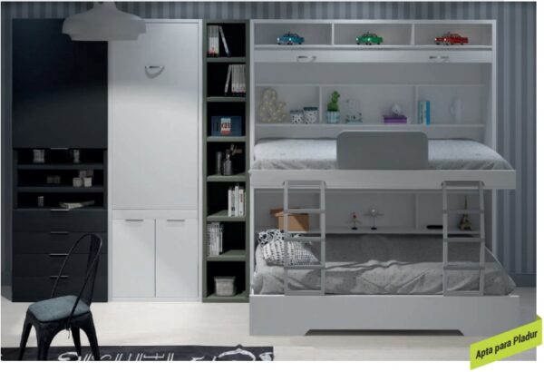 LITERA ABATIBLE HORIZONTAL G-LINE CON MÓDULO MESA ABATIBLE LVMR 18