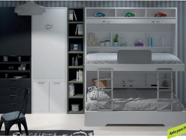 LITERA ABATIBLE HORIZONTAL G-LINE CON MÓDULO MESA ABATIBLE LVMR 18