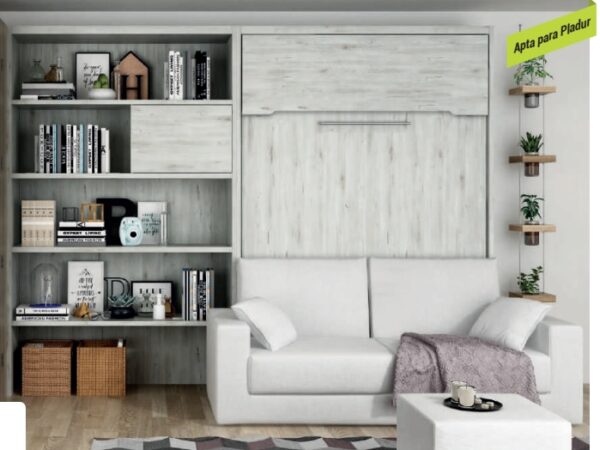 CAMA MATRIMONIO 150 CON SOFÁ DELANTE BRAZO ANCHO LVMR 20