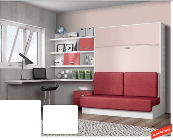 CAMA VERTICAL DE MATRIMONIO CON ARCÓN Y SOFÁ SIN BRAZOS LVMR 21