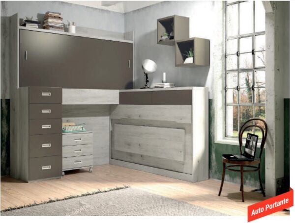 COMPACTO ‘CUE’ CON MESA 160 cm CON PATAS LVMR 35