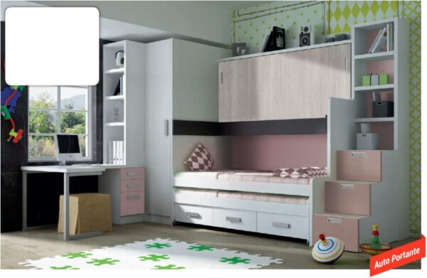 MODELO ‘TETRIX’ LITERA COMPACTO 3 CAMAS Y 3 CAJONES LVMR 39