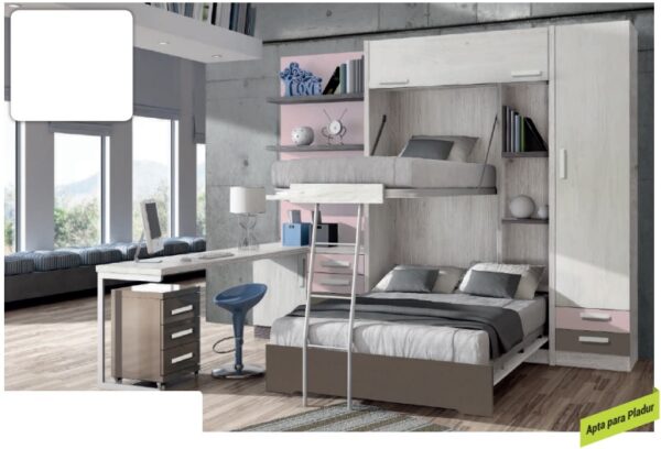 LITERA ABATIBLE VERTICAL MIXTA 135/90X190 LVMR PLUS 6