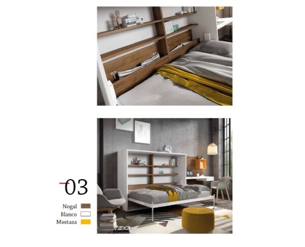 CAMA ABATIBLE HORIZONTAL 150X190 TOKIO 03 - Imagen 2