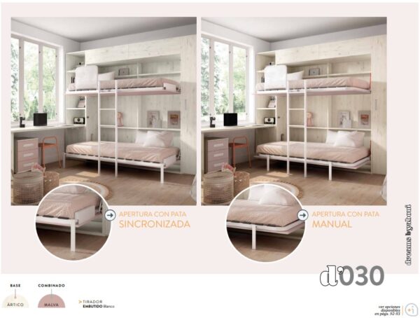 LITERA ABATIBLE HORIZONTAL 80x180  Y-30 - Imagen 2