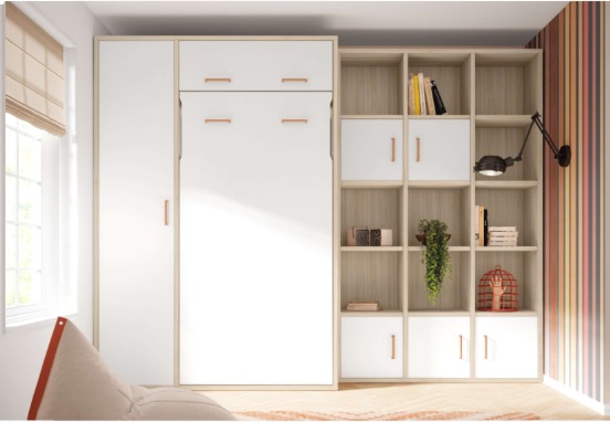 COMPOSICION CAMA ABATIBLE VERTICAL JUVENIL NEW AD 28