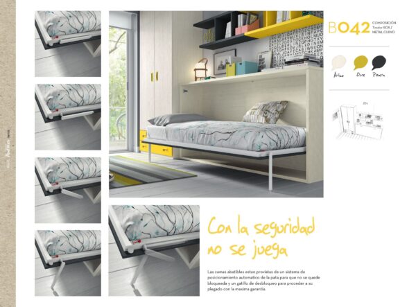 CAMA ABATIBLE HORIZONTAL B042 - Imagen 2