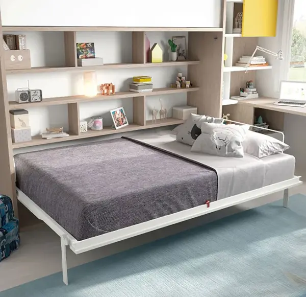 CAMA ABATIBLE MATRIMONIO 135x190 CON ARMARIO FRM - Imagen 2