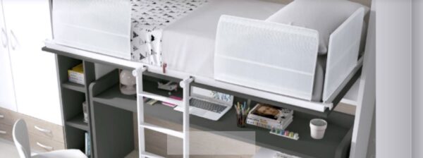 CAMA ABATIBLE CON ESCRITORIO F412 - Imagen 2