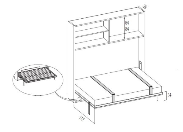 CAMA ABATIBLE MATRIMONIO RMB - Imagen 2