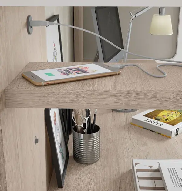 CAMA ALTA CON ESCRITORIO F206 - Imagen 2