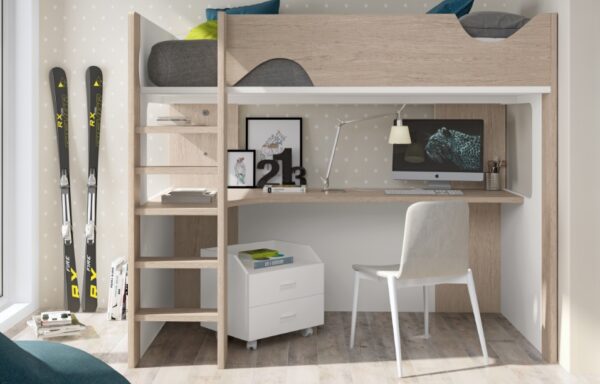 CAMA ALTA CON ESCRITORIO FRM206