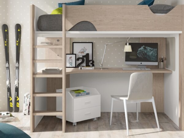 CAMA ALTA CON ESCRITORIO FRM206