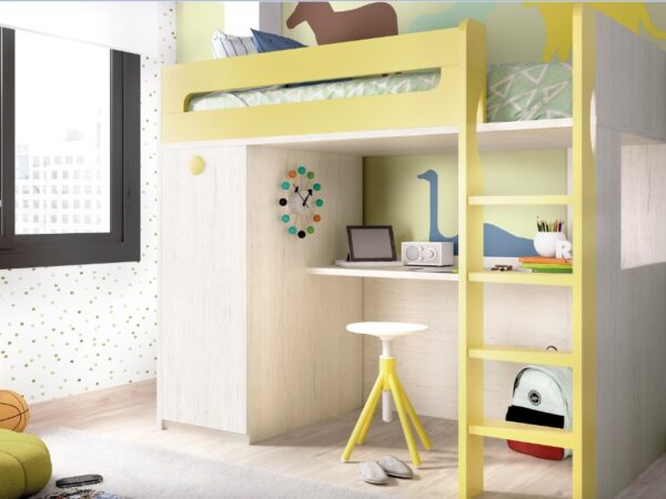 CAMA ALTA CON ARMARIO Y ESCRITORIO RMB306