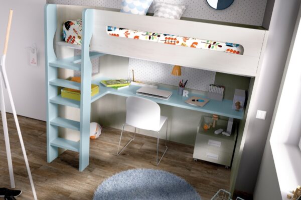 CAMA ALTA CON ESCRITORIO RMB303