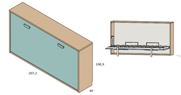 CAMA ABATIBLE HORIZONTAL LÍDER 24 - Imagen 2