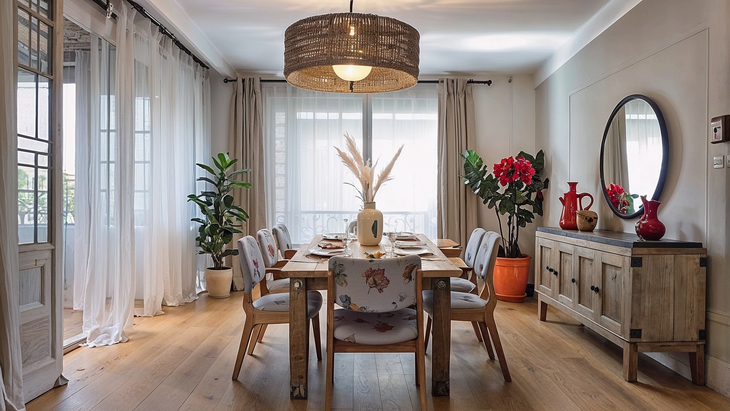 decoración clásica, comedor moderno