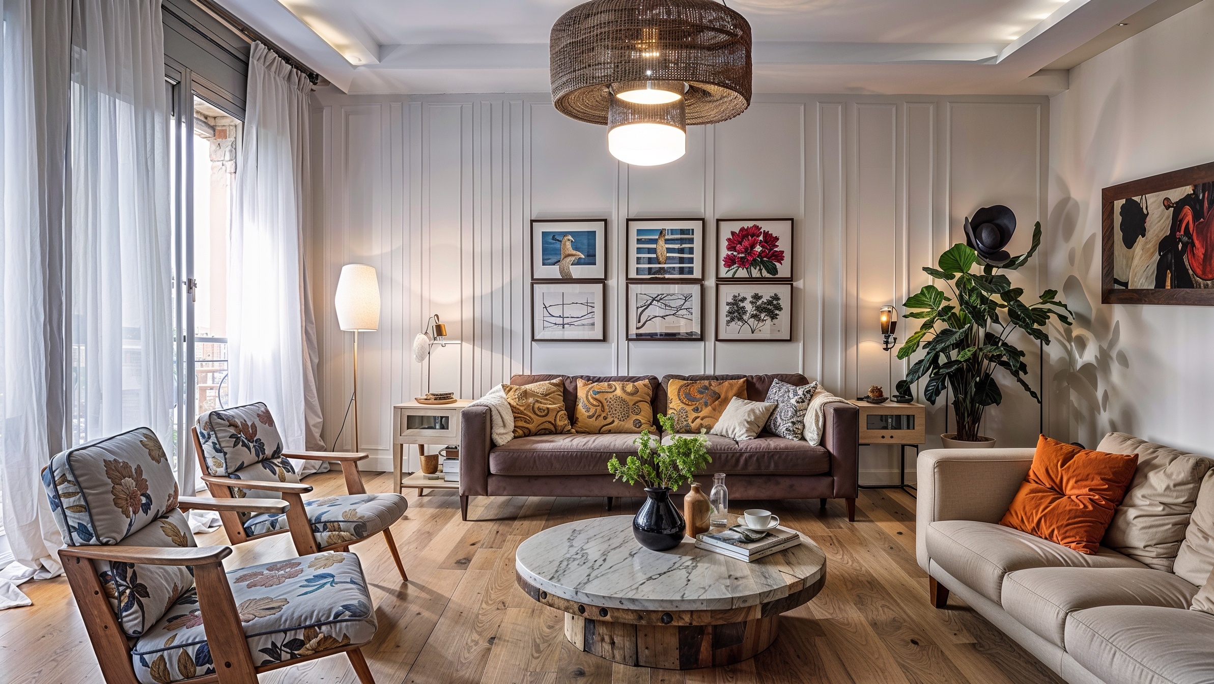 decoración clásica, comedor moderno