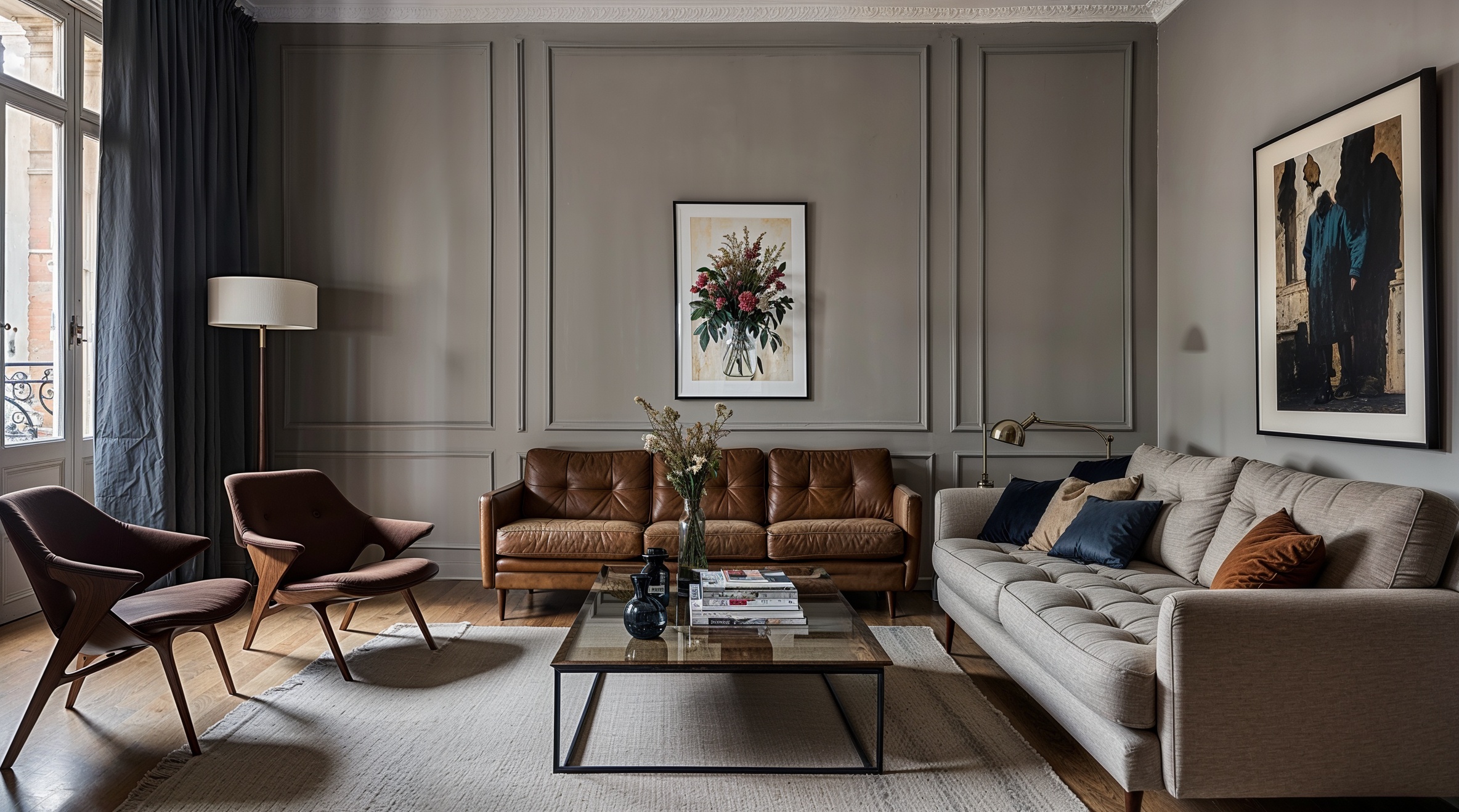 decoración clásica, comedor moderno
