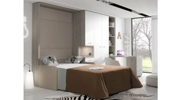 COMPOSICIÓN DE CAMA ABATIBLE CON ARMARIOS - Imagen 2