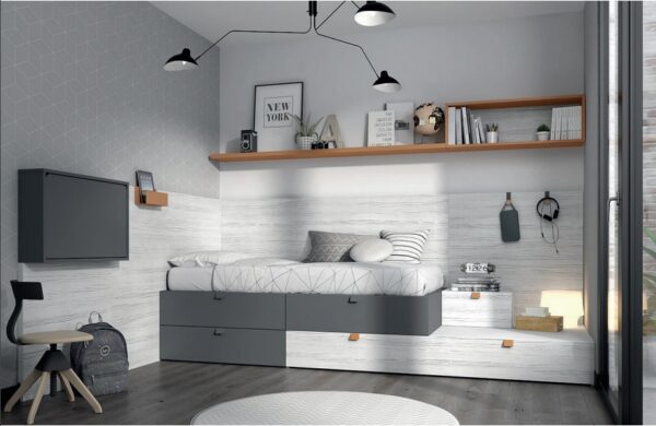 CAMA DOBLE MOOD 26 ROS JUVENIL