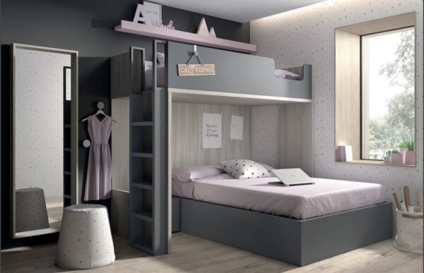 CAMA CANAPÉ + CAMA ALTA MOOD 45 ROS JUVENIL
