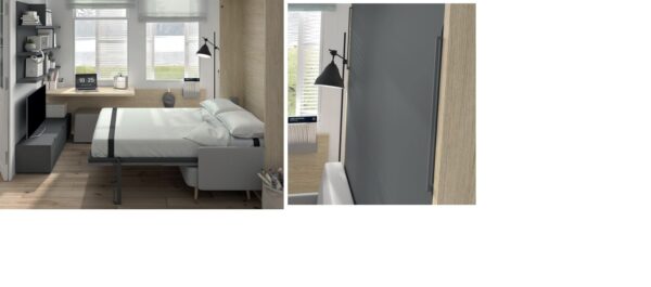 CAMA ABATIBLE CON SOFÁ MOOD 59 ROS JUVENIL - Imagen 2