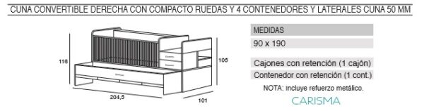 CUNA CONVERTIBLE ONI67 - Imagen 2