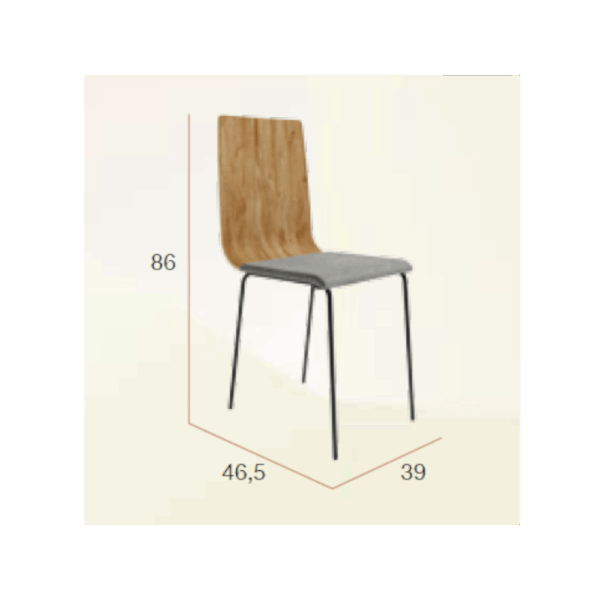 SILLA COMEDOR MODELO DUBAI - Imagen 2