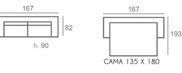SOFÁ CAMA ITALIANO DEXTER - Imagen 4