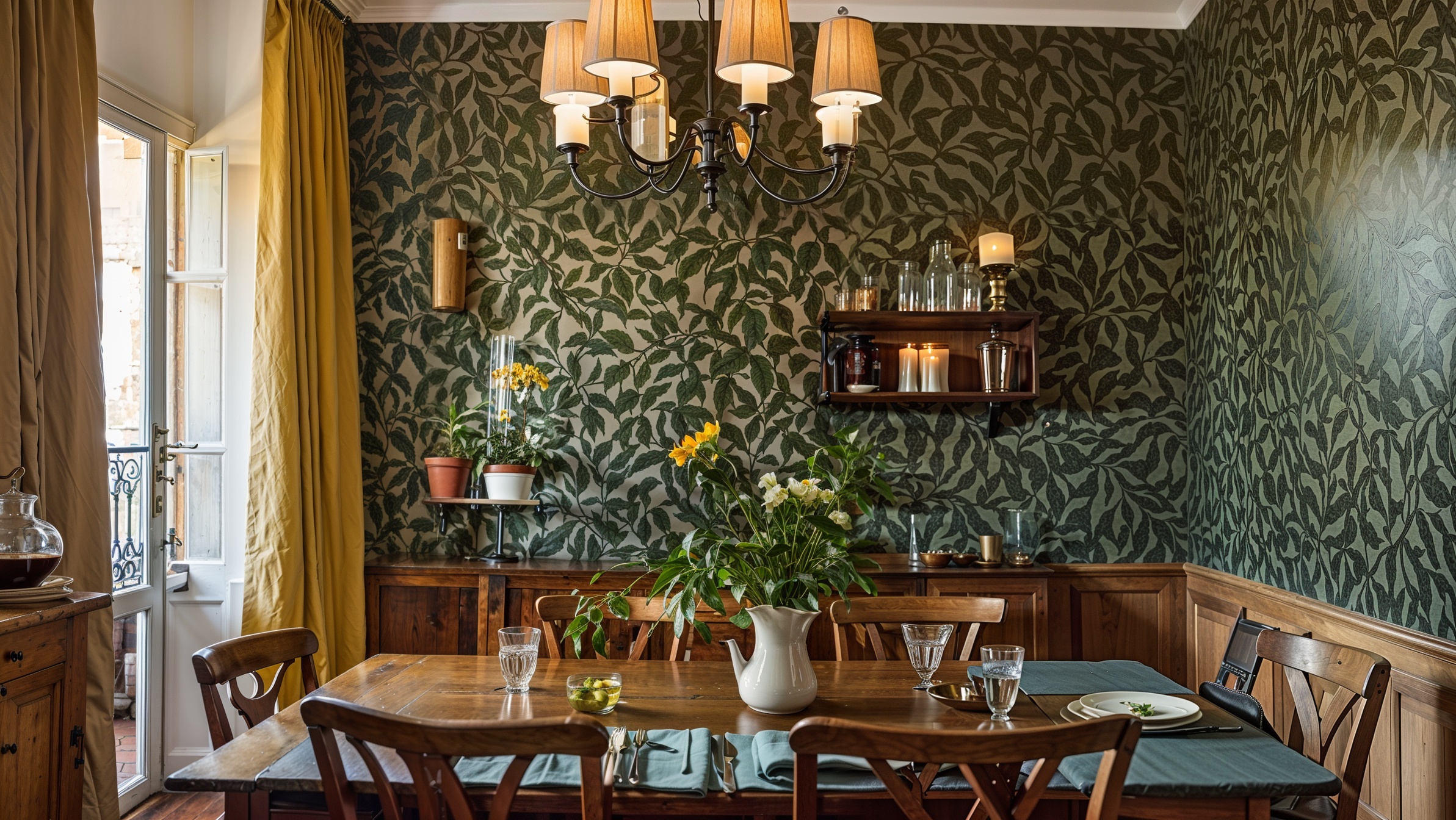 tipo de pared, estilo de muebles