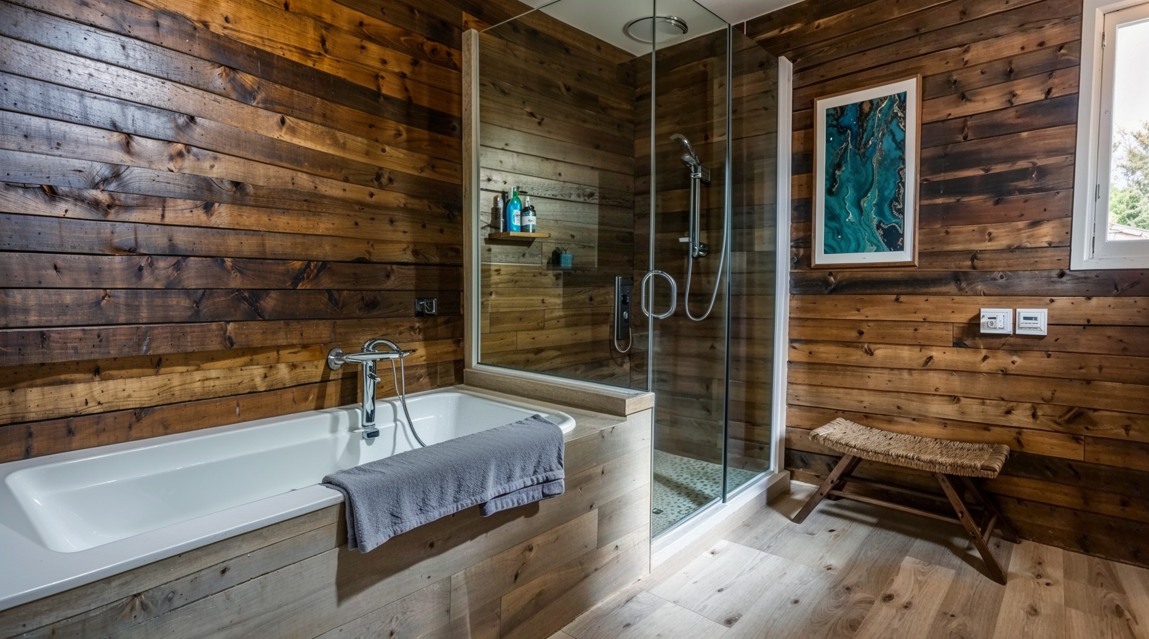 listones de madera, decoración